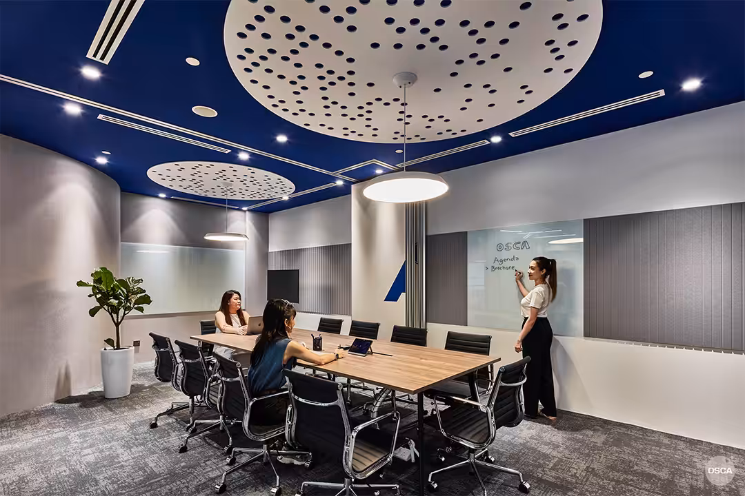 A redesigned office interior